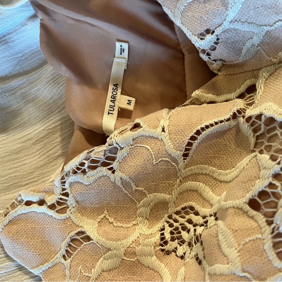 Tularosa Ivory Lace Bodice Spaghetti-Strap Maxi Dress - Picture 6 of 7